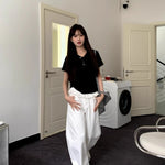 PAISLEY™ – Elegant Lace-Trimmed Wide-Leg Jeans