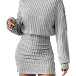 Chloe | Ribbed High-Neck Knit Dress