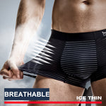2 Pack Silk Striped Men's Super Thin Underwear