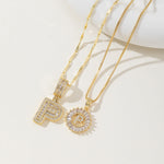 AISHA™ - Elegant 2-Pack Initial Letter Pendant Necklaces