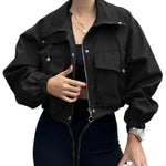 AGAPITA™ – Lightweight Zip-Up Cropped Jacket
