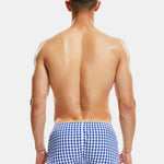 Plaid 100% Cotton Men's Soft Trunks