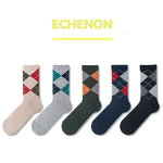 5 Pack Men's Textured Retro Calf Sock