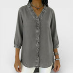 Heather | Elegant Ruffled Blouse