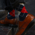 5 Pack Men's Textured Retro Calf Sock