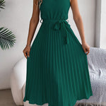 CEDRINE™ – Graceful Pleated Midi Dress