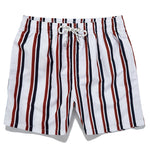 Men's Drawstring Leisure Striped Swim Shorts