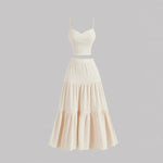 DALI™ - Comfy Sleeveless Crop Top and A-Line Skirt Set