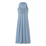 INOCENCIA™ – Classic Buttoned Down Deep V-Neck Maxi Dress