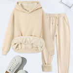 FORDA™ - Cozy Solid Color Hoodie and Drawstring Pants Set