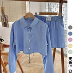 EMERSYN™ - Casual Collared Long-Sleeve Co-Ord Set