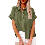 AUDRINE™ – Comfy Casual Button-Up Blouse