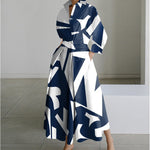 SOFER™ - Elegant Front Wrap Collared Maxi Dress