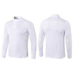 Men's Active Slim-fit Quarter Zip Long Sleeve Outdoor Athletic Performance Pullover