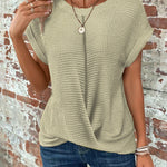 Audra | Waffle Knit Casual Tee