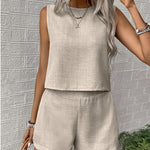 CLARISSE™ - Chic Sleeveless Tank & Shorts Set
