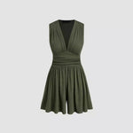 PARIS™ - Chic V-Neck Sleeveless Overall Romper