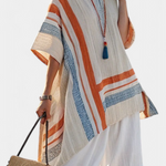 Sacha | Sophisticated Asymmetrical Blouse & Wide-Leg Linen Pants