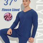 Fleece Lined Warm Men's Thermal Underwear Set