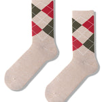 5 Pack Men's Textured Retro Calf Sock