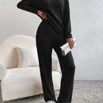 ELMER™ - Casual Long Sleeve V-Neck Top and Pants Set