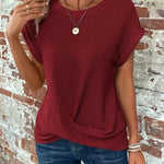 Audra | Waffle Knit Casual Tee