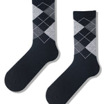 5 Pack Men's Textured Retro Calf Sock