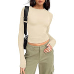 JIHYO™ - Casual Long Sleeve Round Neck Top