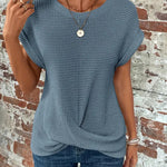 Audra | Waffle Knit Casual Tee