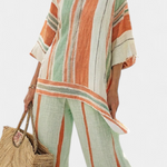 Una | Elegant Asymmetrical Top & Wide-Leg Pants