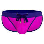Men's Dual-Tone Swim Briefs with Removable Padding