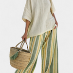 Lilibet | Sophisticated Top & Striped Linen Pants