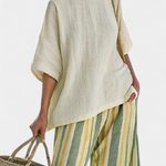 Lilibet | Sophisticated Top & Striped Linen Pants