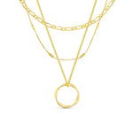 Triple Strand Layer Necklace