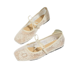 FLORIANNE™ – Bow-Detail Mesh Ballet Flats
