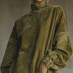 Amelia | Cozy Suede Fringe Dress