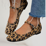 Lena | Orthopedic ballet flats with a buckle and adjustable strap