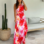 Solenne | Vibrant Tropical Evening Dress
