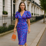 Dior | Pleated Sleeve Colourful Dress