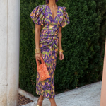 Derry | Vivid Pleated Midi Dress