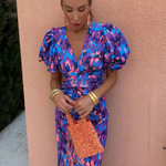 Derry | Vivid Pleated Midi Dress