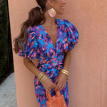 Ursula | Vivid Pleated Midi Dress