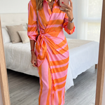 Alice | Striped Midi Dress