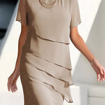Kimora | Silk Chiffon Pleated Dress