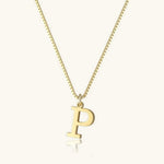 Vintage Letter Initial Gold Necklace