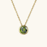 Radiant Gemstone Gold Chain