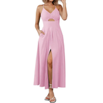 SOLÈNE™ – Sleeveless Spaghetti Strap Maxi Dress