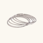 Dazzling Stackable Gold Bangle Set