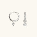 Modern Accent Crystal Hoops