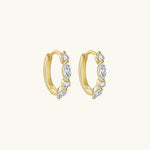 Shimmering Statement Crystal Hoops